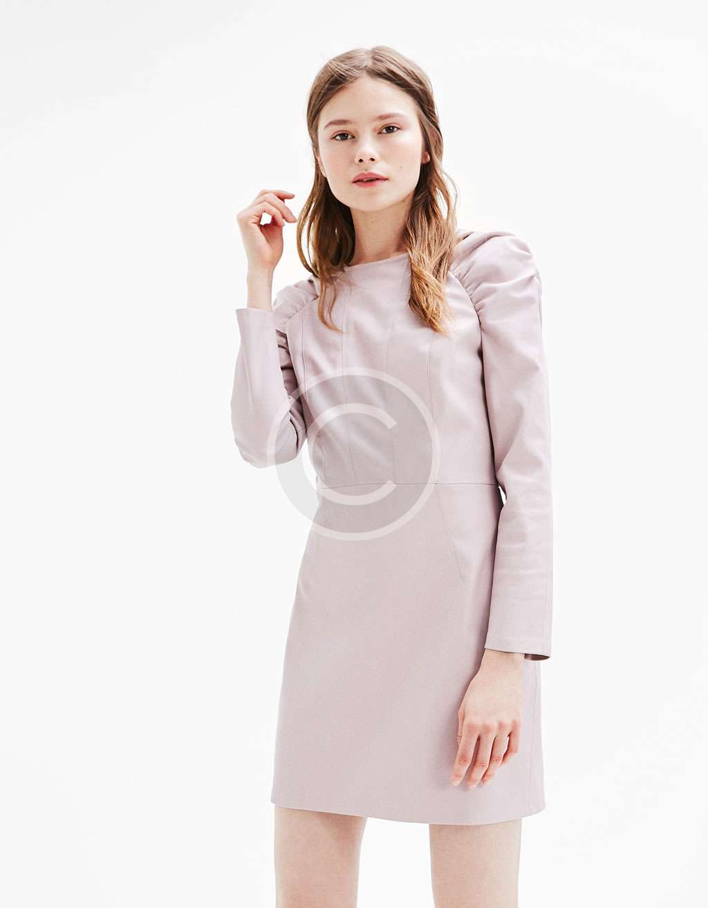 Printed Pink Long-Sleeve Dress - Image 2